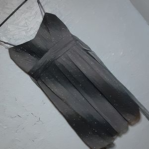 Black and Silver Glitter Galaxy Casual/Formal Midi